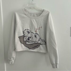 ✨EUC✨ Hollister Gilly Hicks Sleepy Koala Cropped Sweatshirt Pullover Sweater